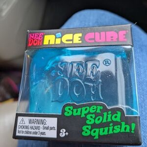 Nee Doh Blue Nice Cube Squishy Toy
